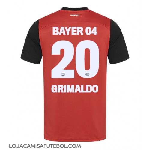 Camisa de Futebol Bayer Leverkusen Alejandro Grimaldo #20 Equipamento Principal 2024-25 Manga Curta